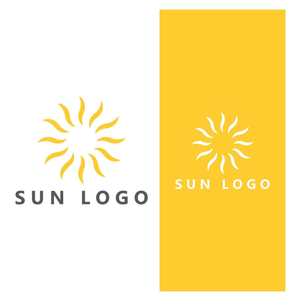 Ocean Sunset Logo Design Inspiration. isolated on white background vector