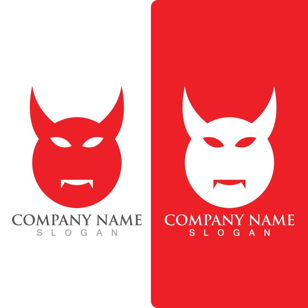 Devil horn logo Vector icon