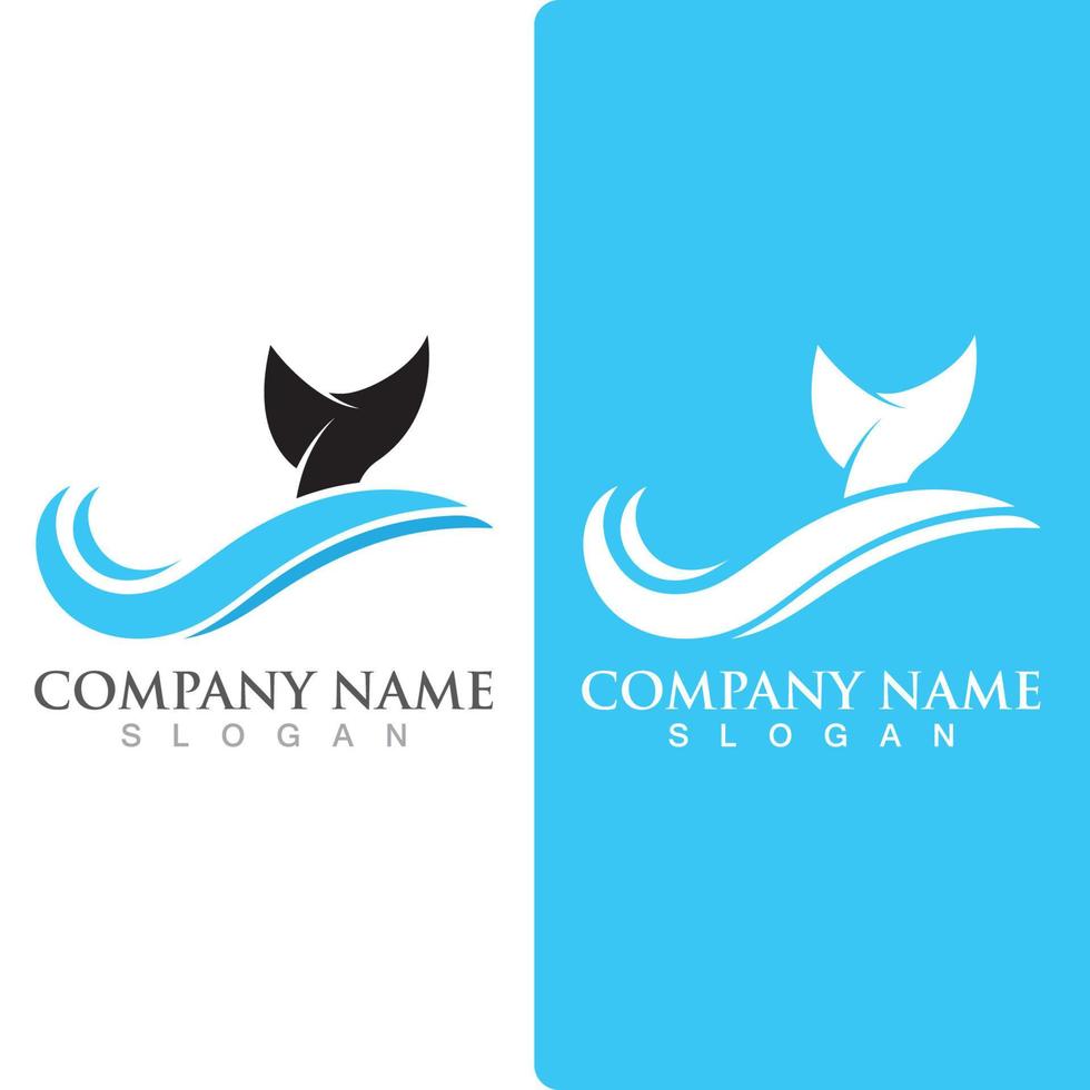 Wave beach logo ocean vector template