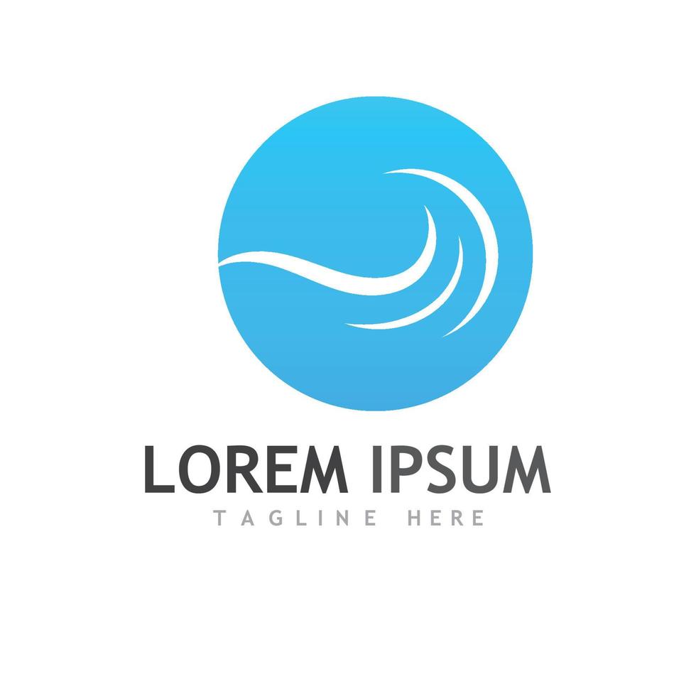 Water wave logo and Sea wave logo or beach water waves, with vector design concept.