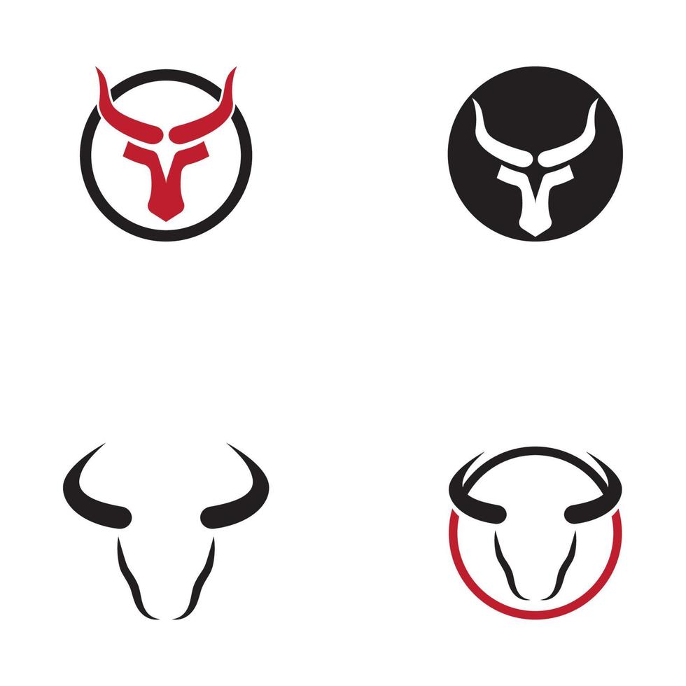 Bull's head horn logo. Using vector design concept.