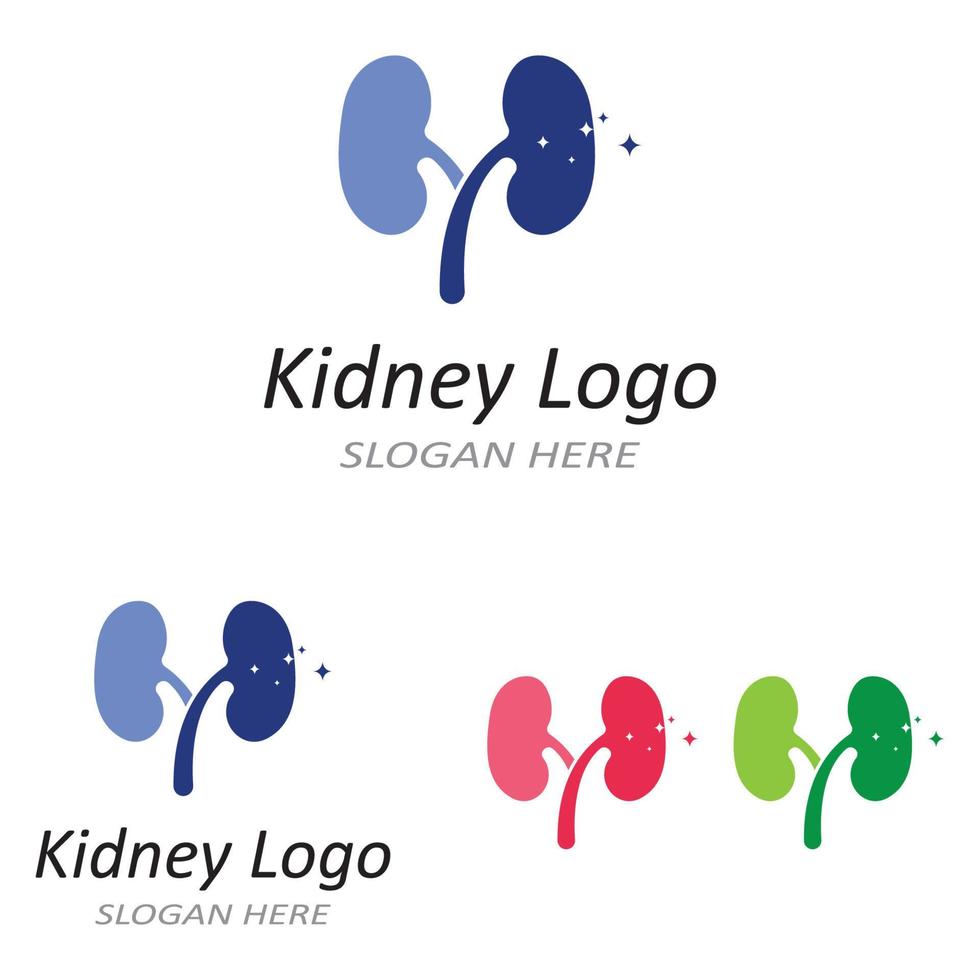 Ilustración de vector de logotipo de salud renal