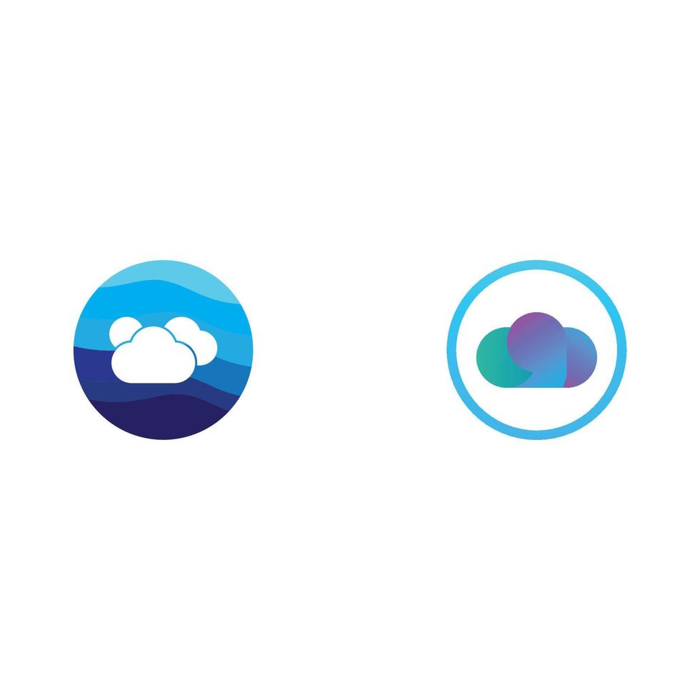 Cloud template vector