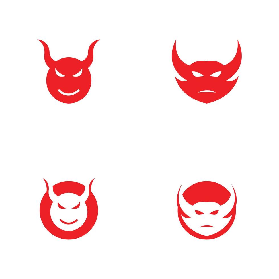 Devil logo with wings and horns using vector design concept.