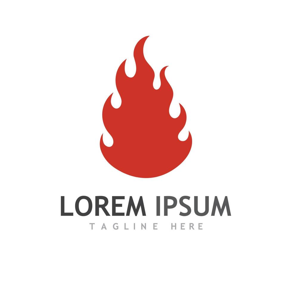 logotipo de fuego o llama, logotipo de bola de fuego y brasas. utilizando un concepto de diseño vectorial. vector