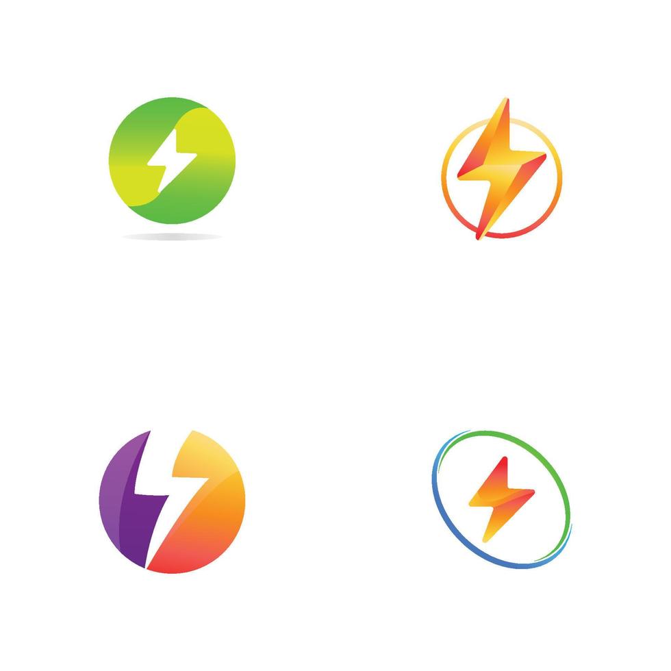 logotipo de relámpago eléctrico, utilizando el moderno concepto de diseño vectorial. vector