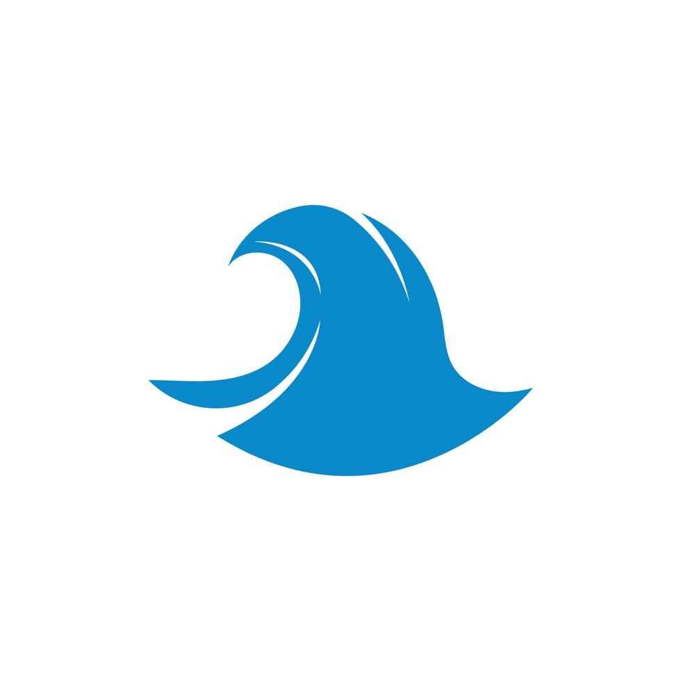 logotipo de onda de agua y logotipo de onda de mar u ondas de agua de playa, con concepto de diseño vectorial. vector