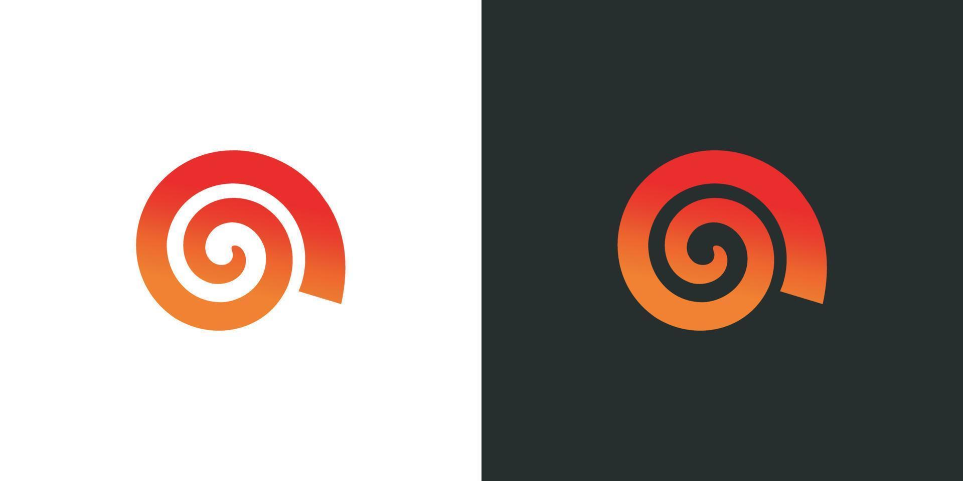 diseño de vector de logotipo de vector espiral