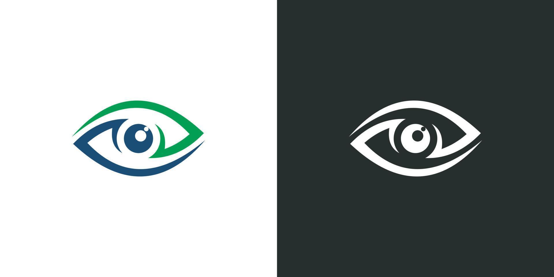 diseños de vectores de logotipos abstractos de ojos