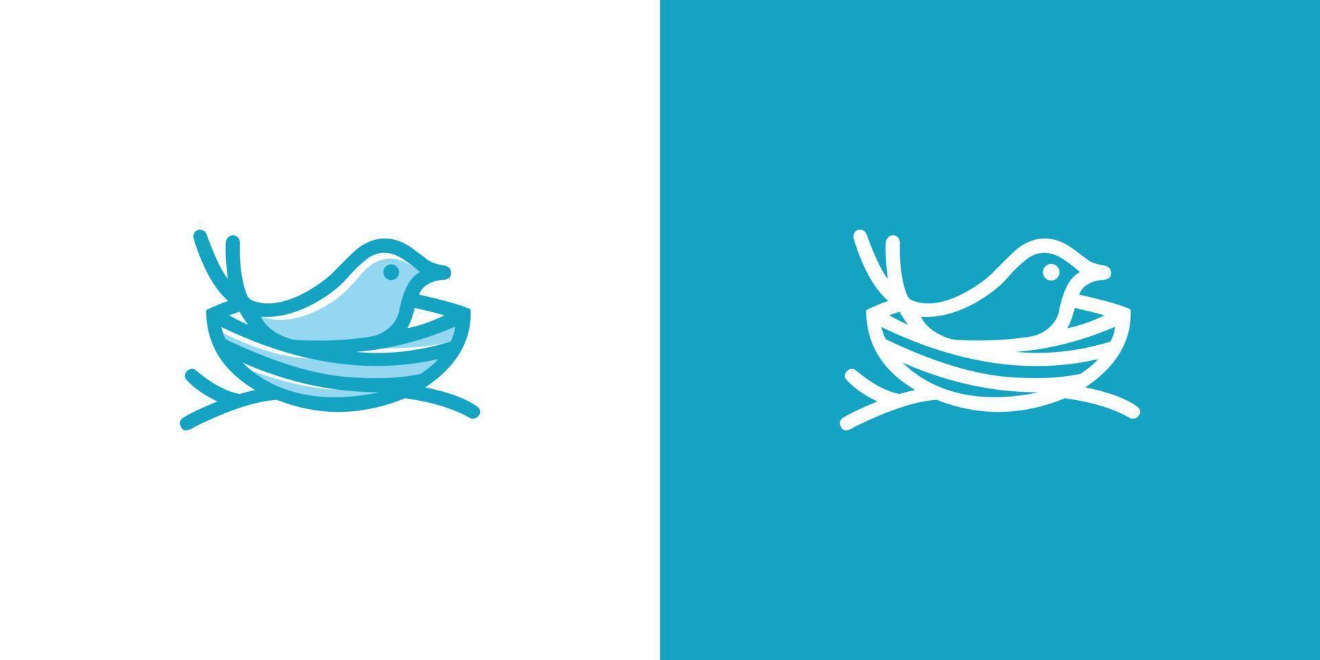 bird nest logo vector design template