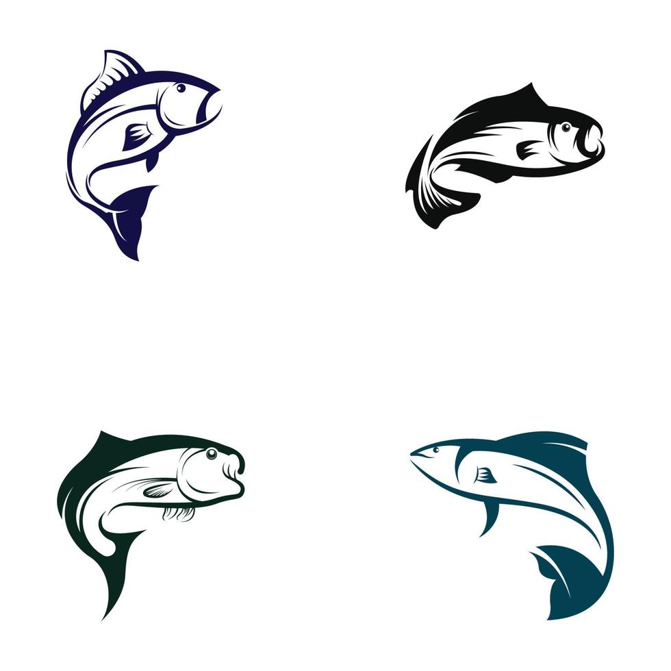 Fish abstract icon design logo template,Creative vector symbol of fishing club or online shop.