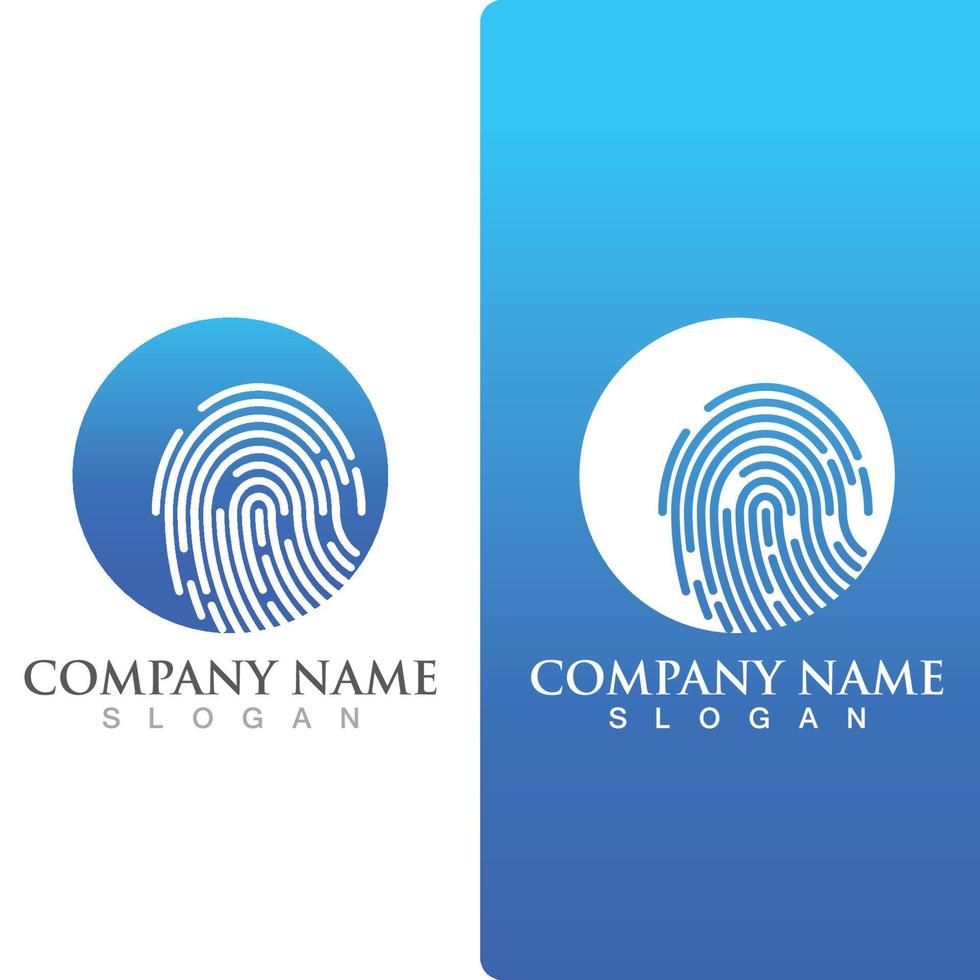 Fingerprint logo and symbol vector element