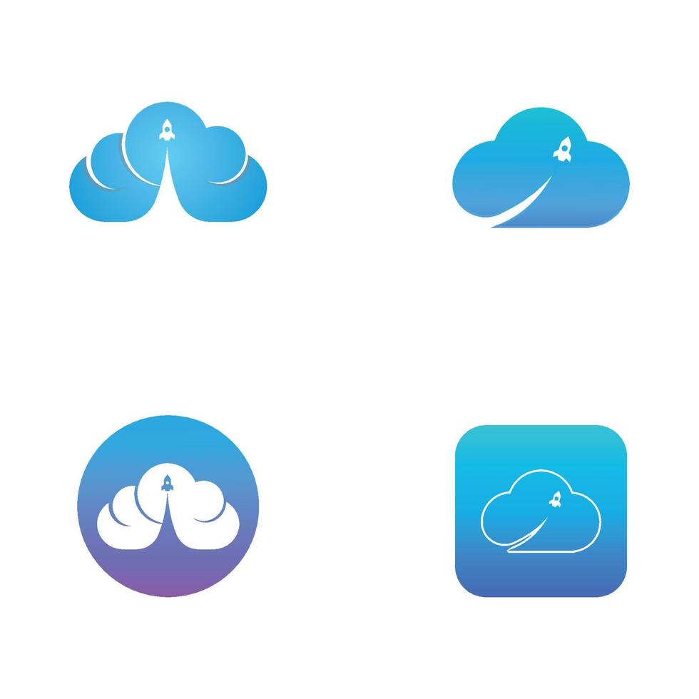 Cloud template vector