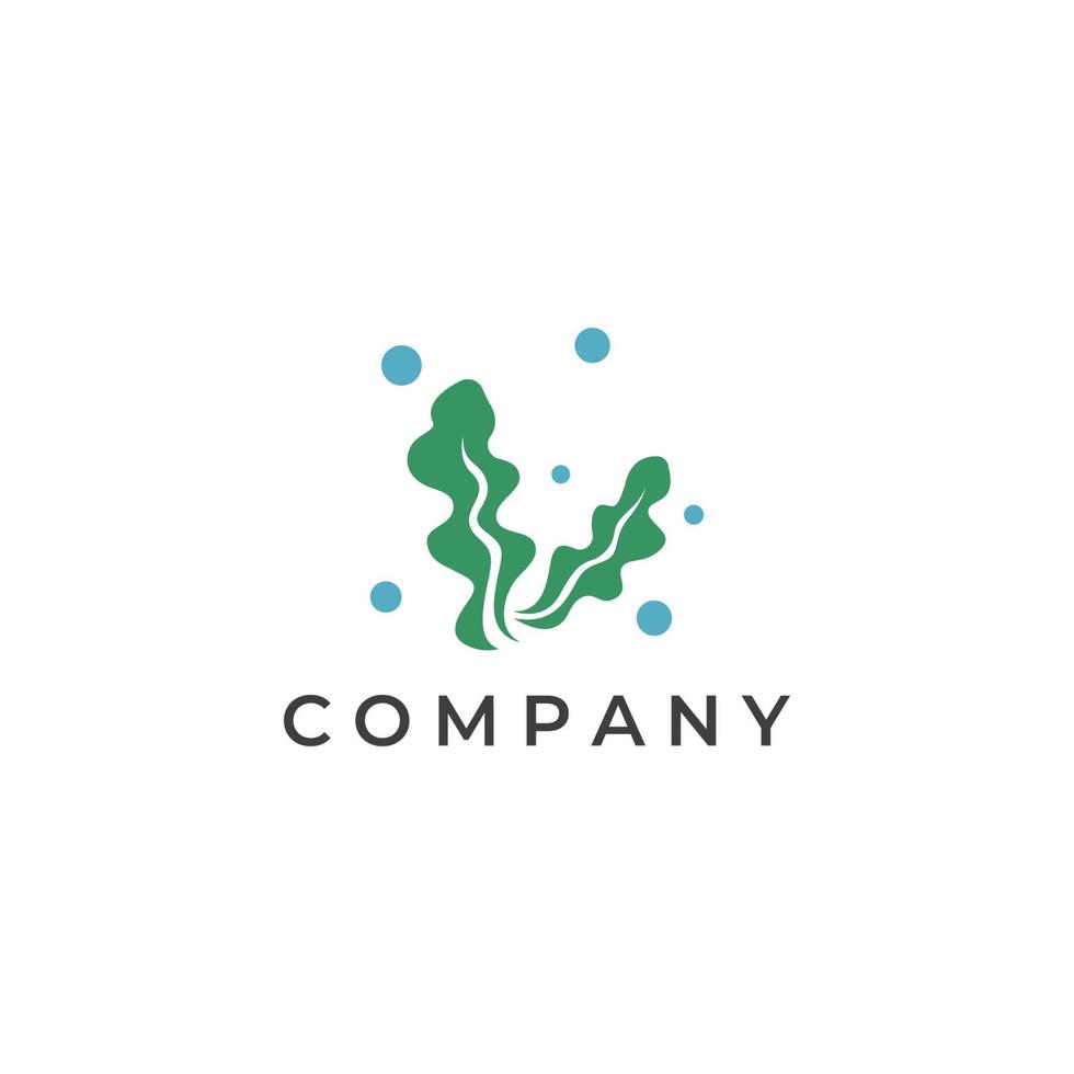 Seaweed logo with template illustration vector design.