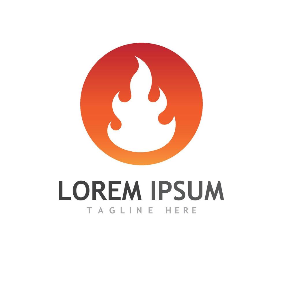 Fire or flame logo, fireball logo, and embers. Using a vector design concept.