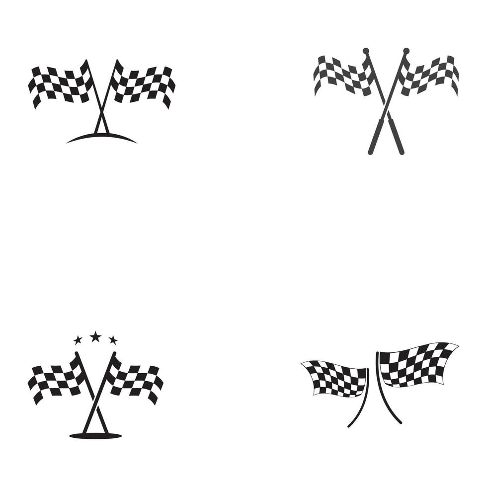 Race flag logo  icon design vector