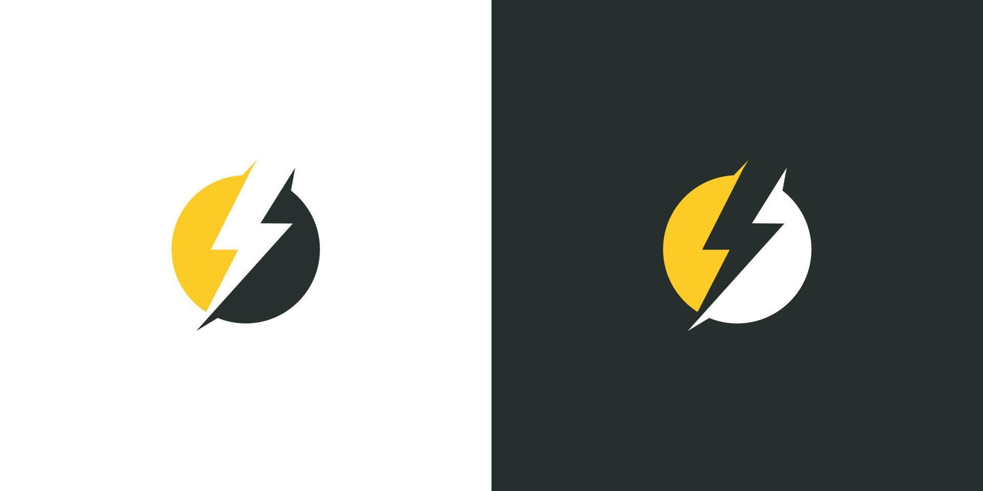 elemento de diseño de logotipo de vector de energía eléctrica