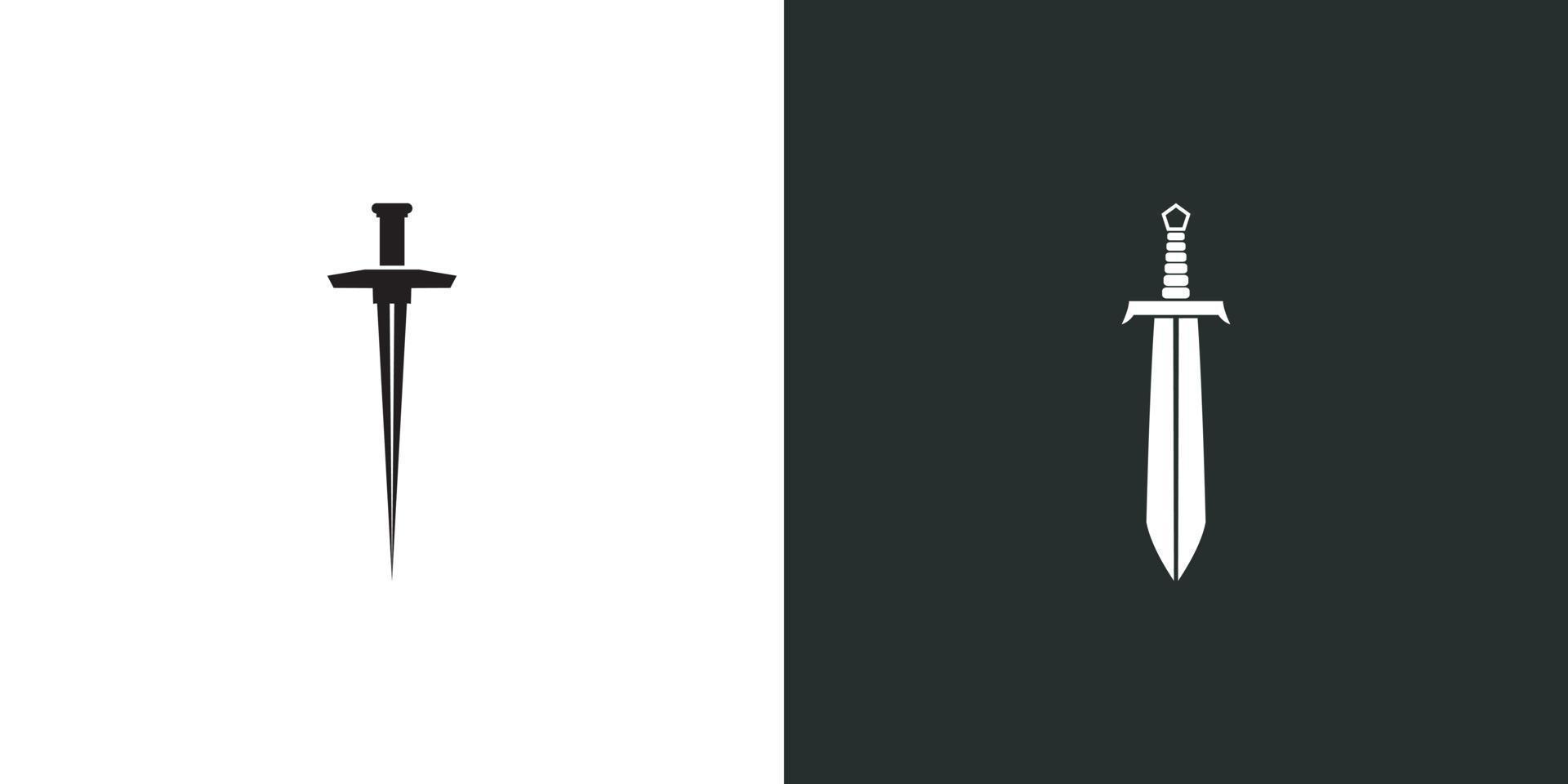 simple Sword icon logo design vector