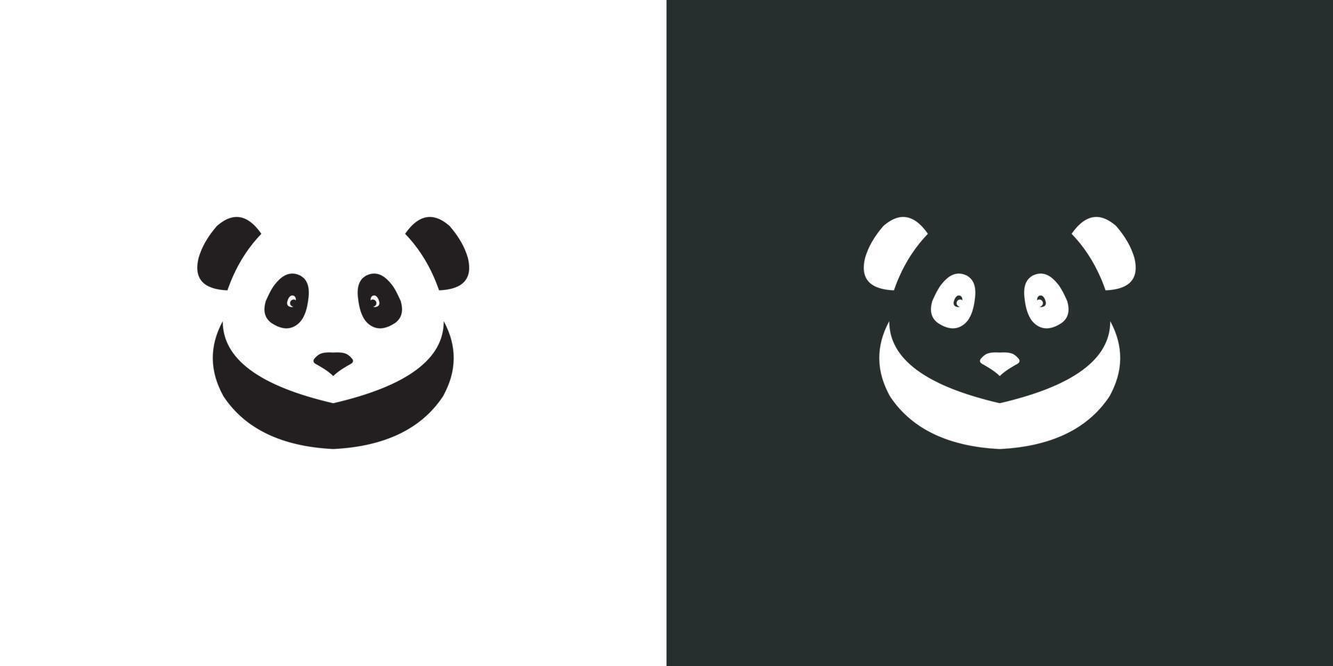 head panda logo vector design