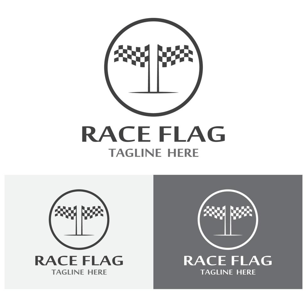 race flag icon logo vektor template vector