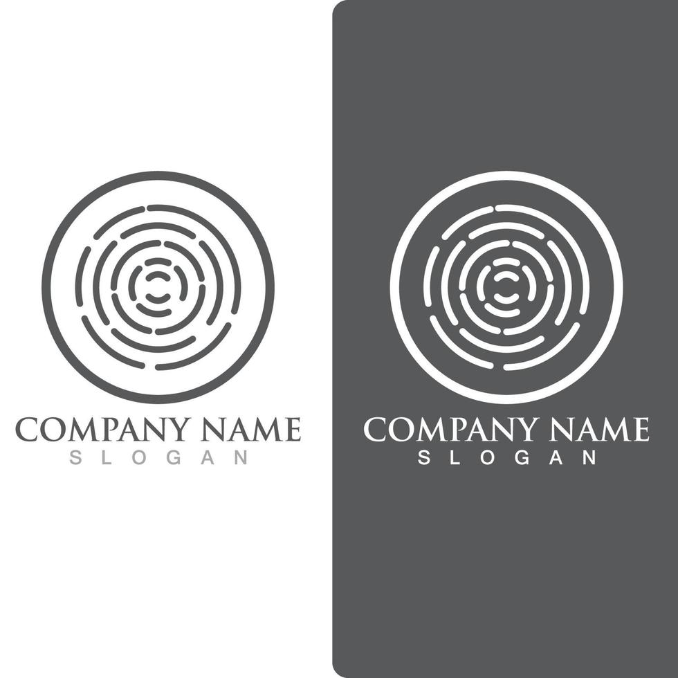 Fingerprint logo and symbol vector element