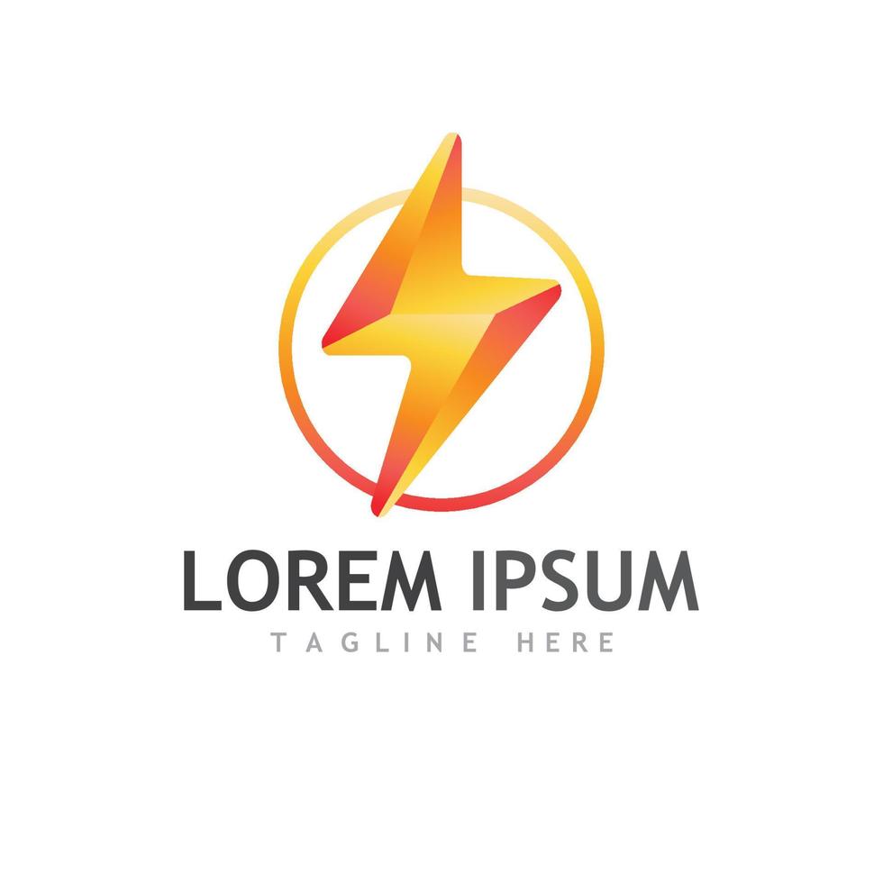 electric lightning logo, using modern vector design concept.