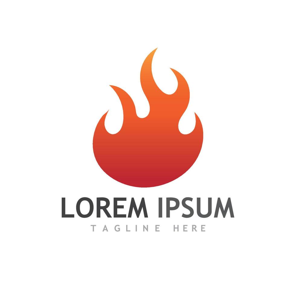 Fire or flame logo, fireball logo, and embers. Using a vector design concept.