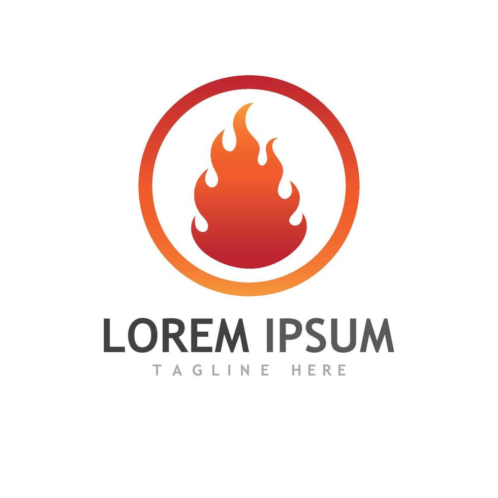 Fire or flame logo, fireball logo, and embers. Using a vector design concept.