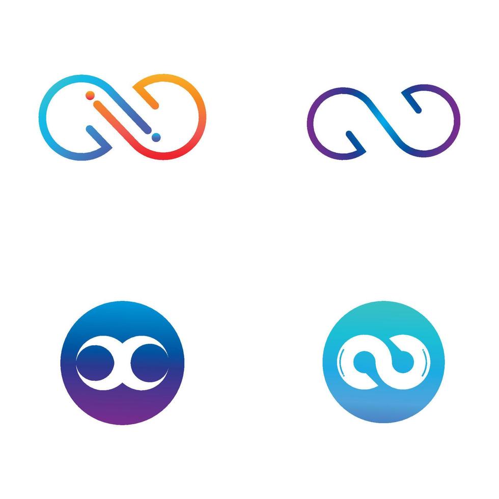 diseño de vector de logotipo de bucle infinito colorido.