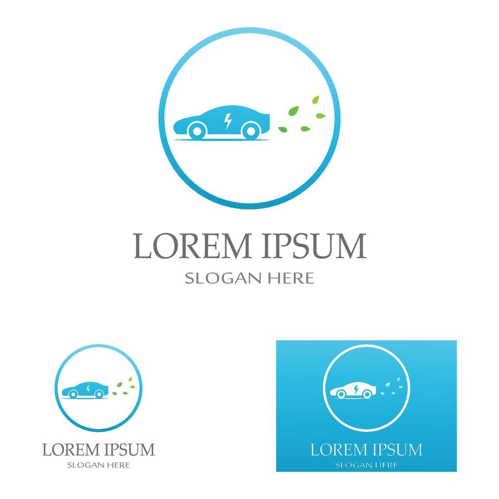 Eco car logo and symbol vector