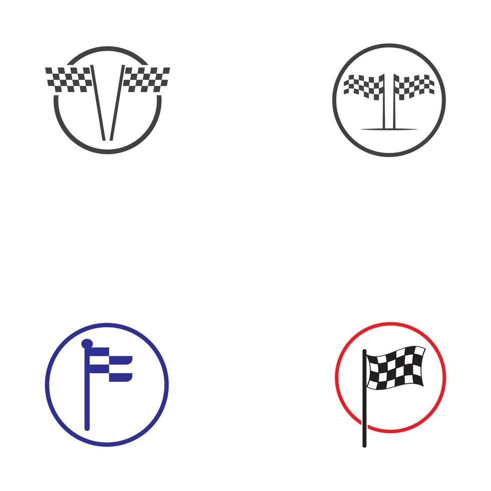 race flag icon logo vektor template vector