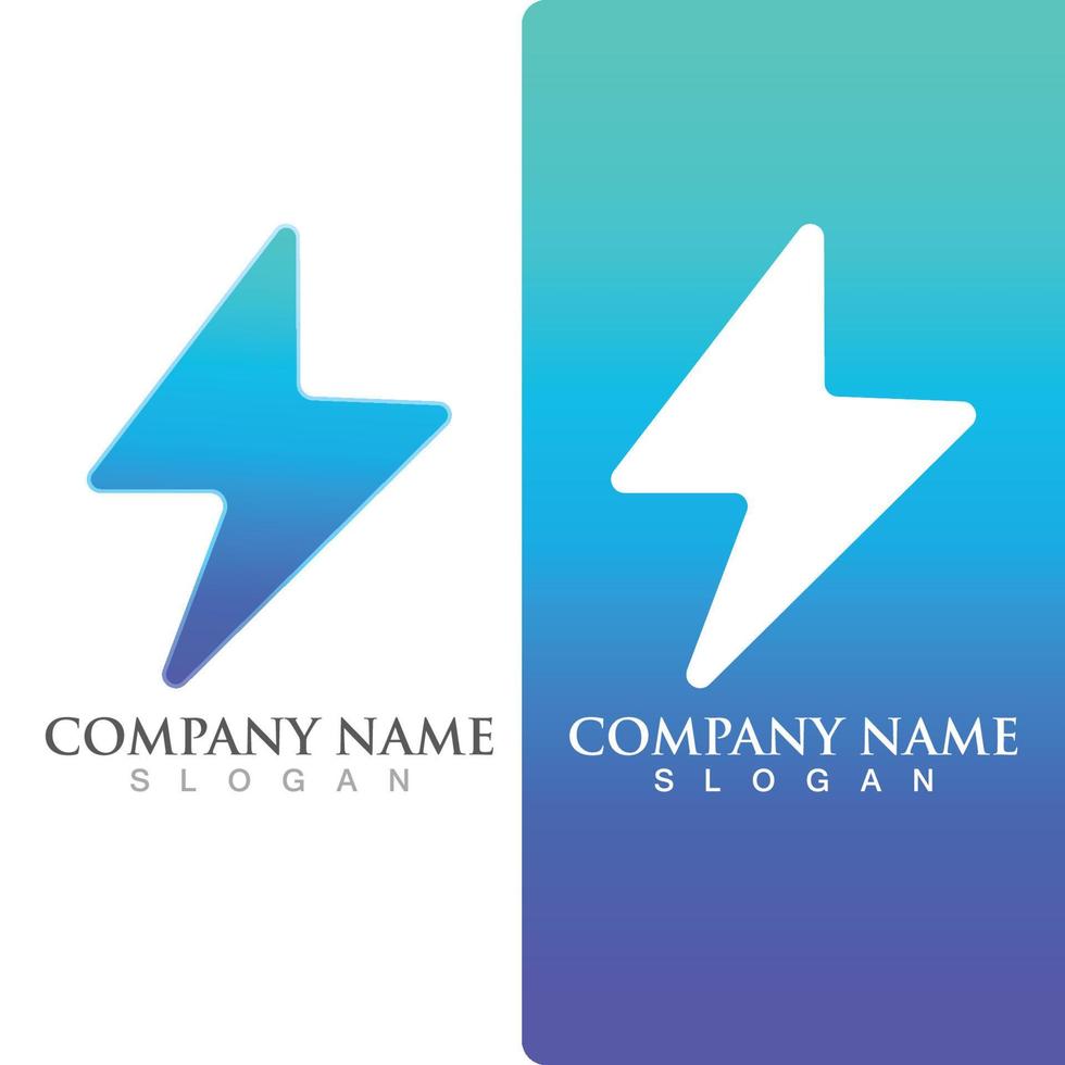 Thunderbolt flash energy  logo and symbol vector