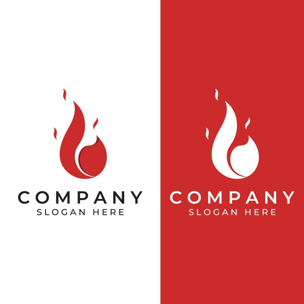 Fire or flame logo, fireball logo, and embers. Using a vector illustration template design concept.