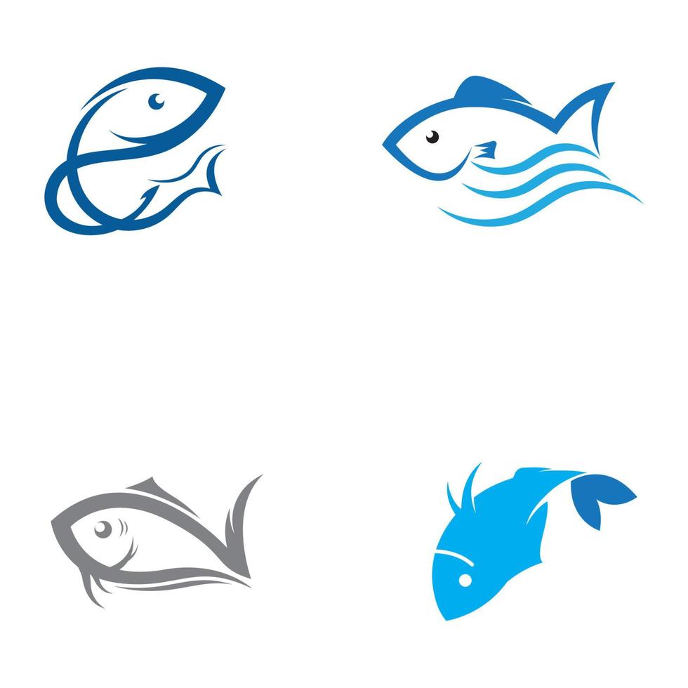 Fish logo template vector