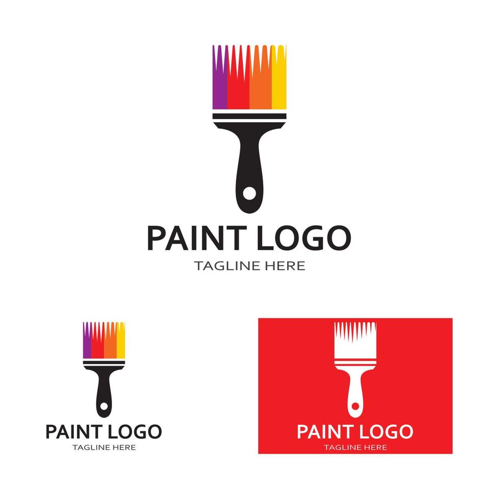 logotipo de pincel y símbolo de imagen vectorial vector