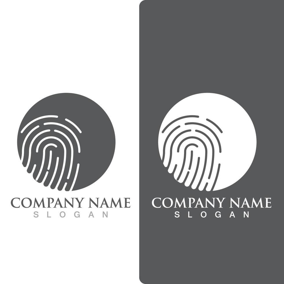 Fingerprint logo and symbol vector element