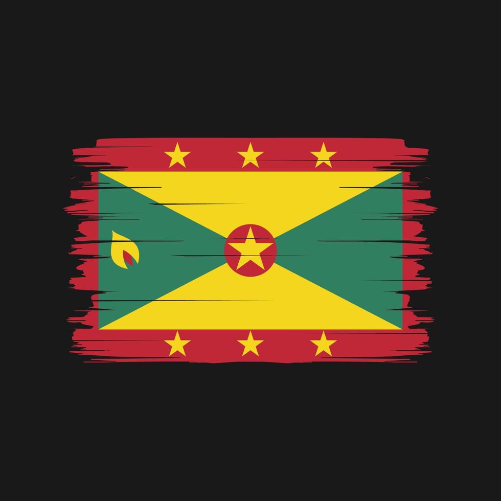 Grenada Flag Brush Vector. National Flag vector