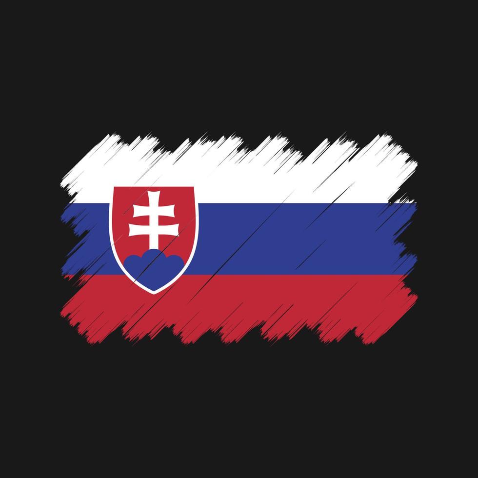 Slovakia Flag Brush Strokes. National Flag vector