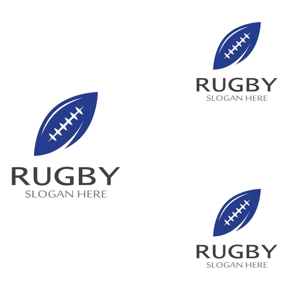 Rugby Ball American Football Icon Vector Logo Template