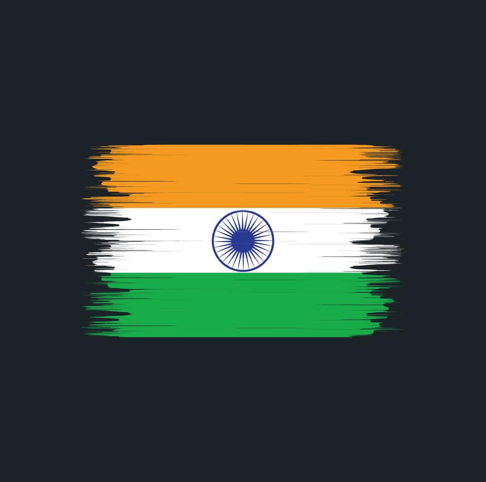 India Flag Brush Vector. National Flag vector