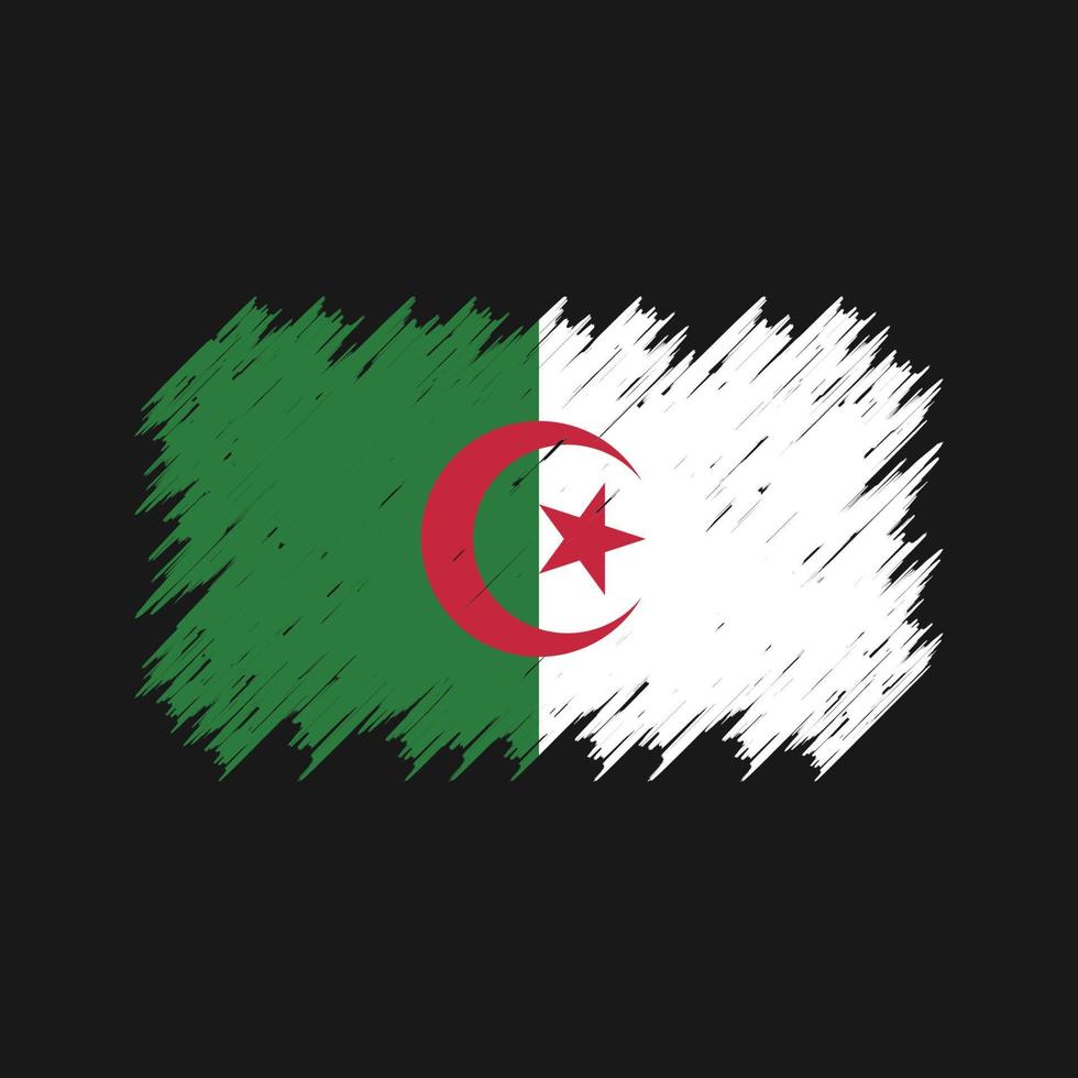 Algeria Flag Brush. National Flag vector