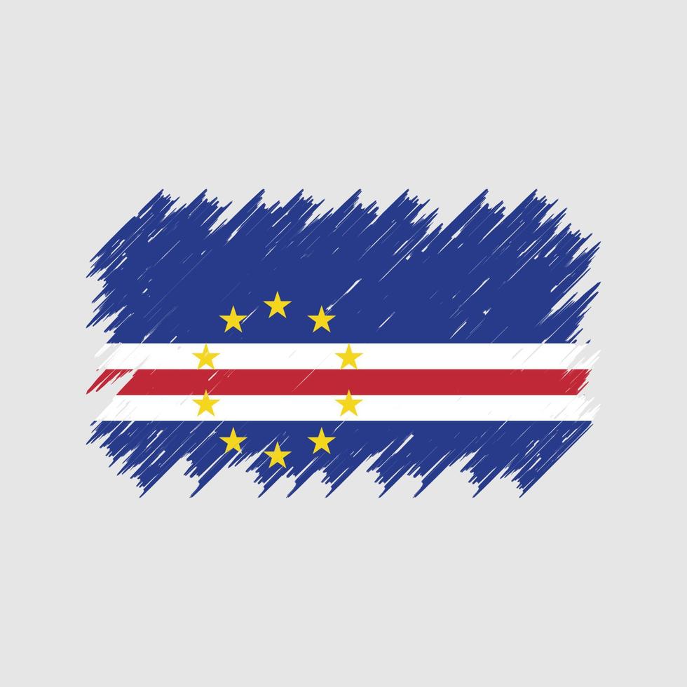 pincel de bandera de cabo verde. bandera nacional vector