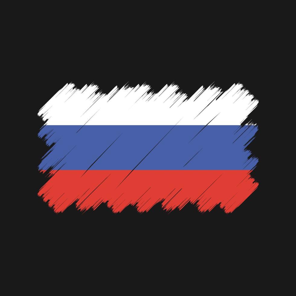 Russia Flag Brush Strokes. National Flag vector