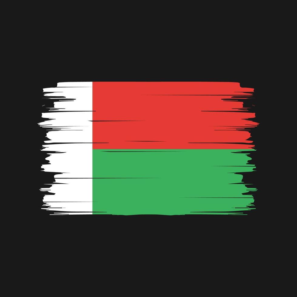 vector de pincel de bandera de madagascar. bandera nacional