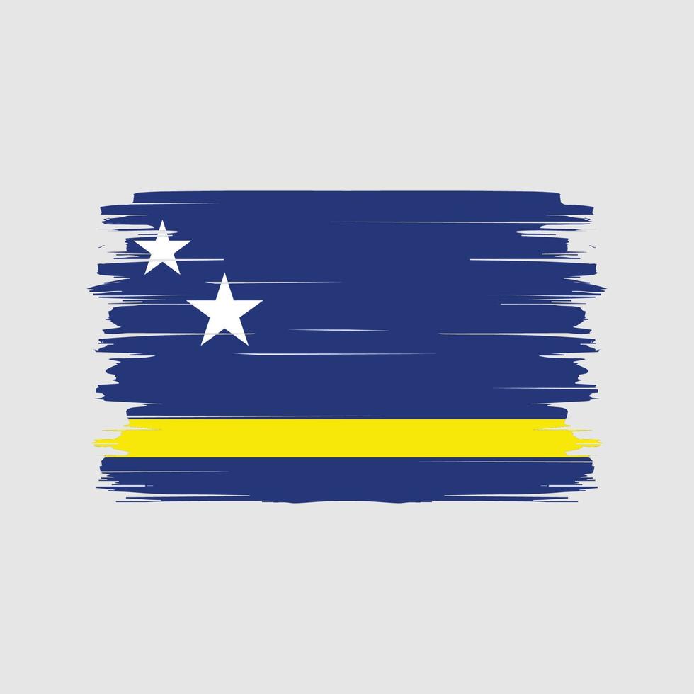 Curacao Flag Brush Vector. National Flag vector