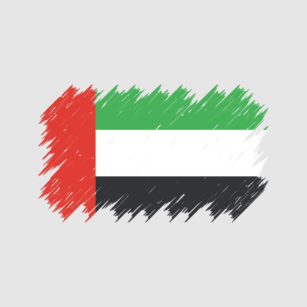 United Arab Emirates Flag Brush. National Flag vector