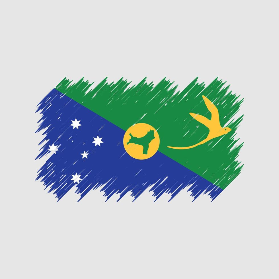 Christmas Islands Flag Brush. National Flag vector