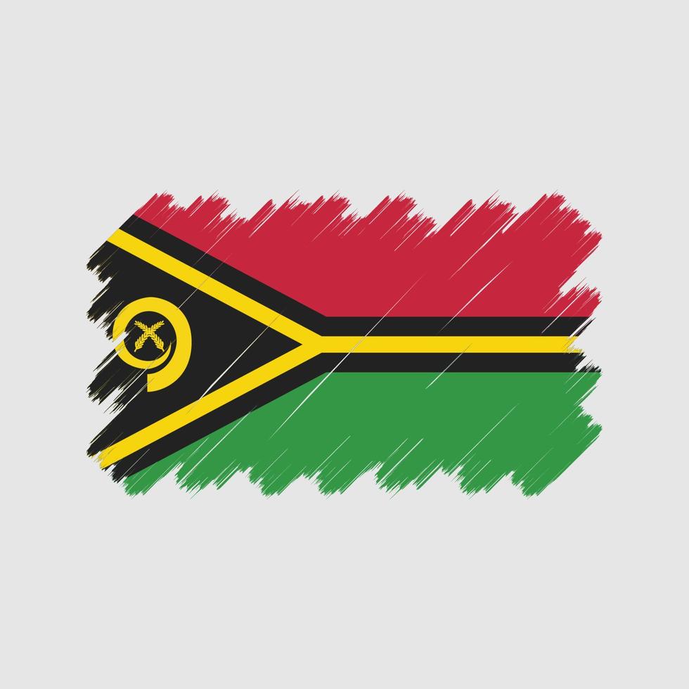 Vanuatu Flag Brush Strokes. National Flag vector