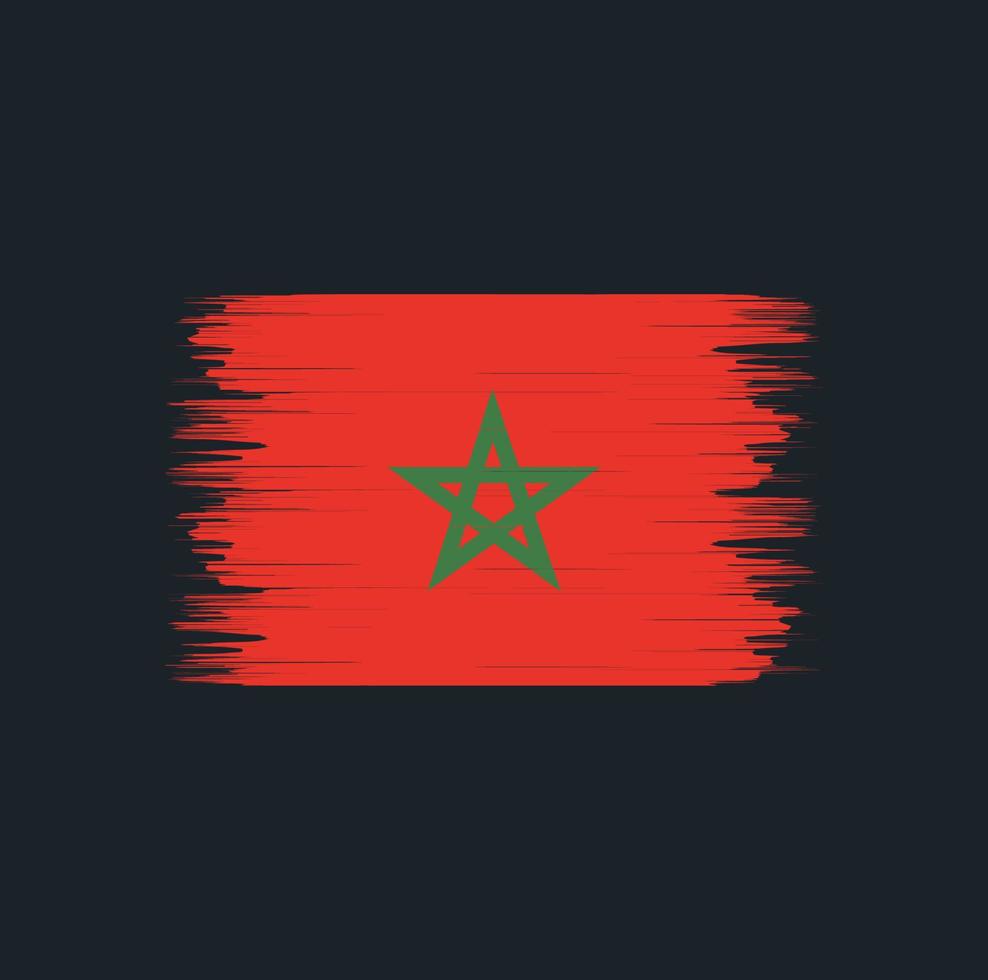 Morocco Flag Brush Vector. National Flag vector