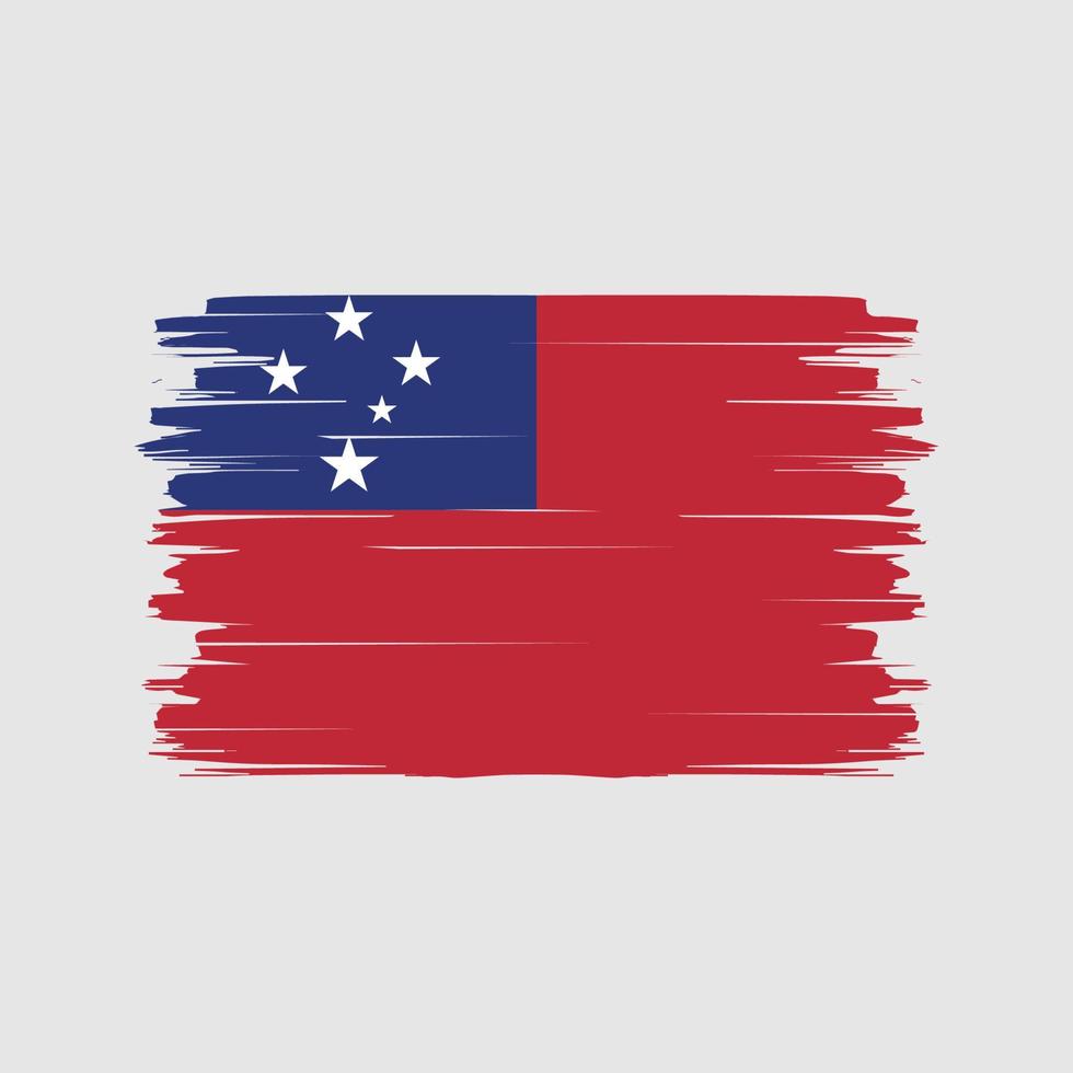 vector de pincel de bandera de samoa. bandera nacional